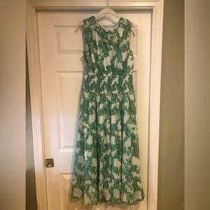 Current Air Anthropologie Maxi Dress green print L